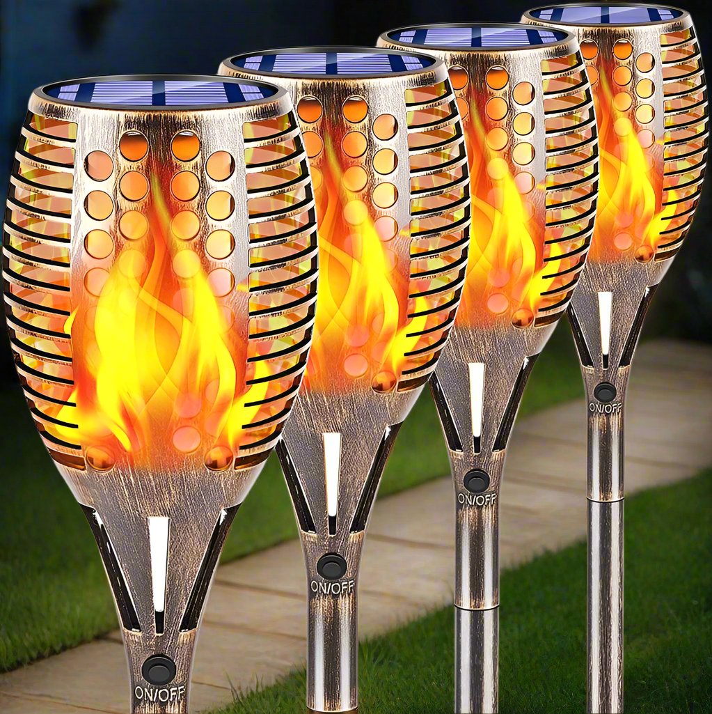 Greenhaus Gardening Outdoor Solar Lights for Driveways, Decks and Gardens
