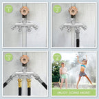 Greenhaus Gardening Nickel Plated Brass Garden Hose Splitter
