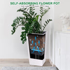 Greenhaus Gardening 30-Inch Indoor Outdoor Planter Set with Inner Buckets