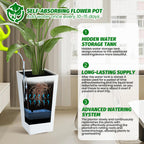 Greenhaus Gardening 21.6-Inch Self-Watering Rectangular Planters Set of 2