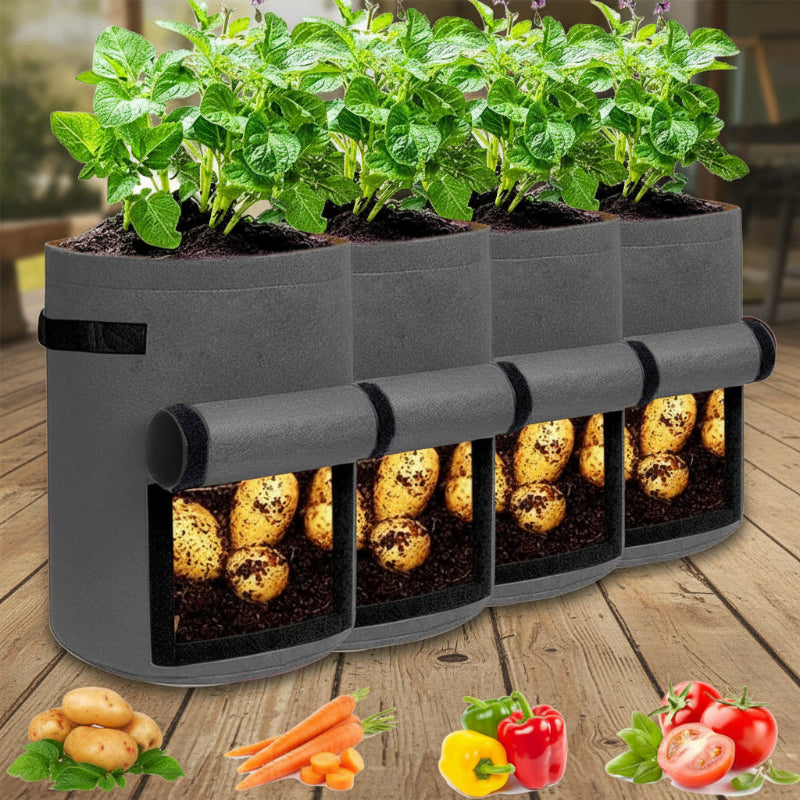 Greenhaus Gardening Heavy-Duty Fabric Grow Bags for Potatoes and Vegetables