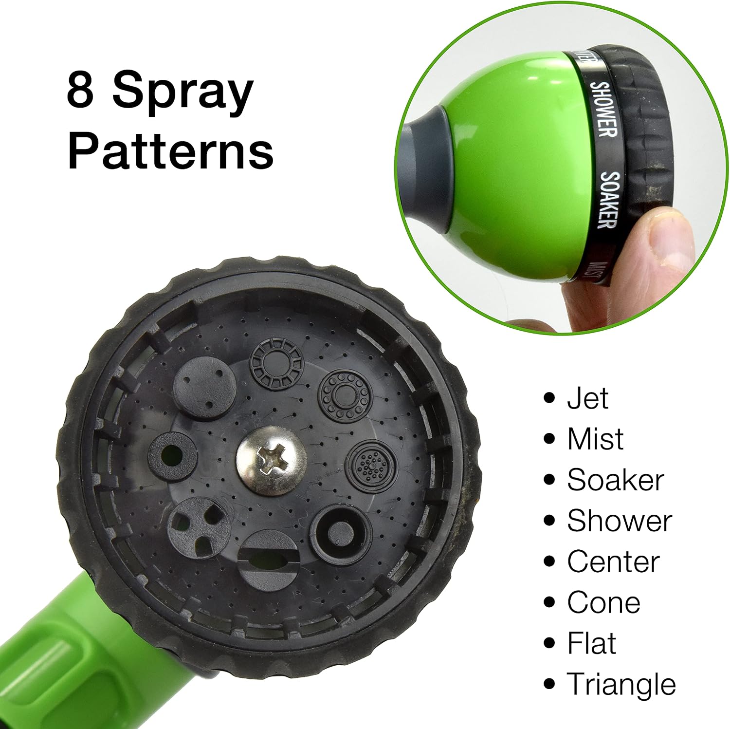 Greenhaus Gardening 18-24" Adjustable Watering Wand with 8 Spray Patterns