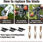 Greenhaus Gardening 2-in-1 Grafting and Pruning Tool Set for Plant Propagation