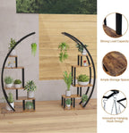 Greenhaus Gardening Half Moon Indoor Plant Stand Set of 2