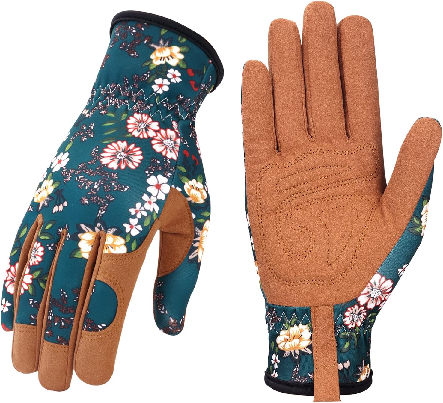 Greenhaus Gardening Women's Leather Gardening Gloves for Planting, Pruning & Weeding