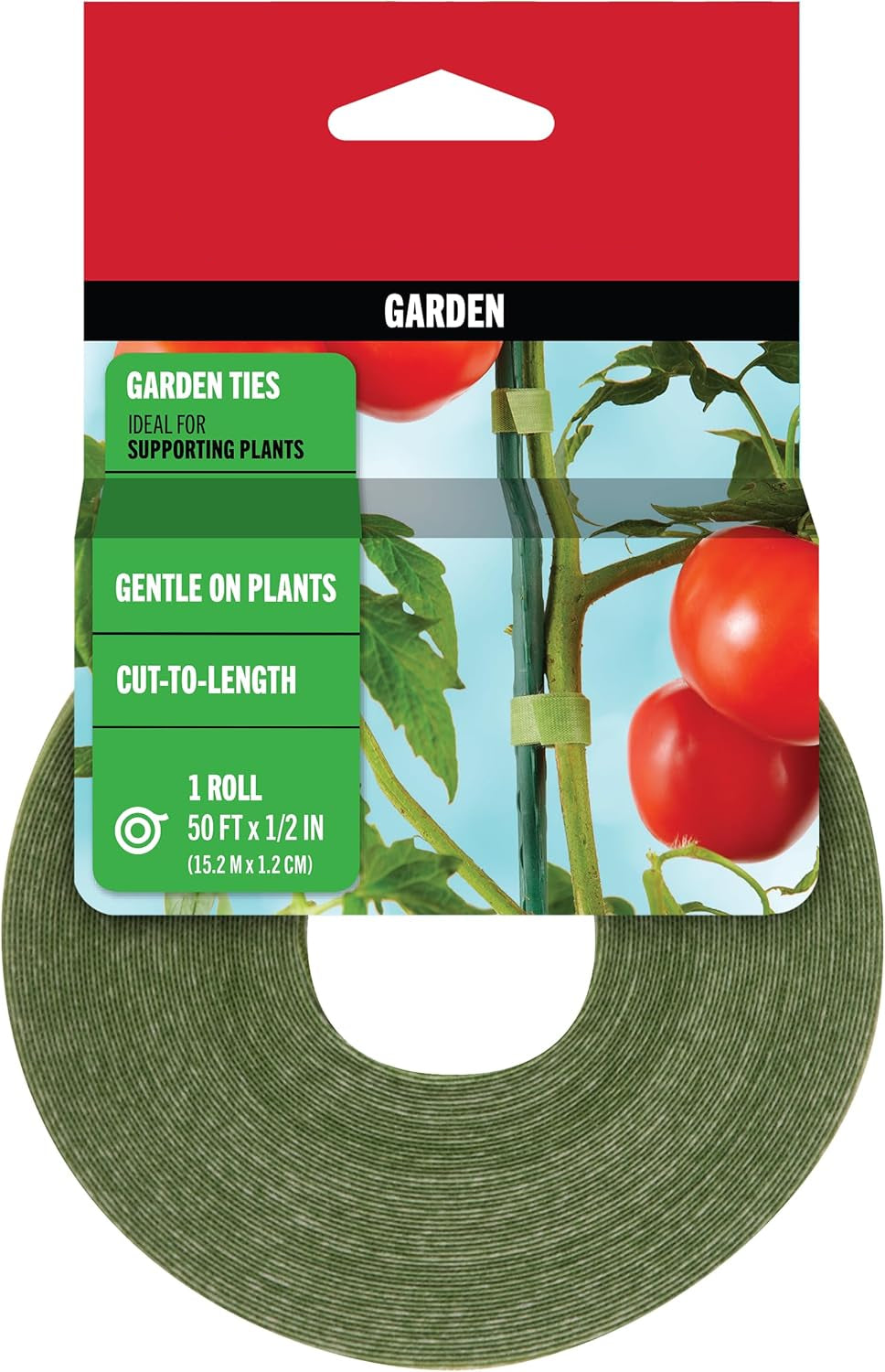 Greenhaus Gardening Adjustable Hook & Loop Plant Support Tape for Climbing Plants