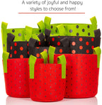 Greenhaus Gardening Patterned Plant Grow Bags for Outdoor Container Gardening