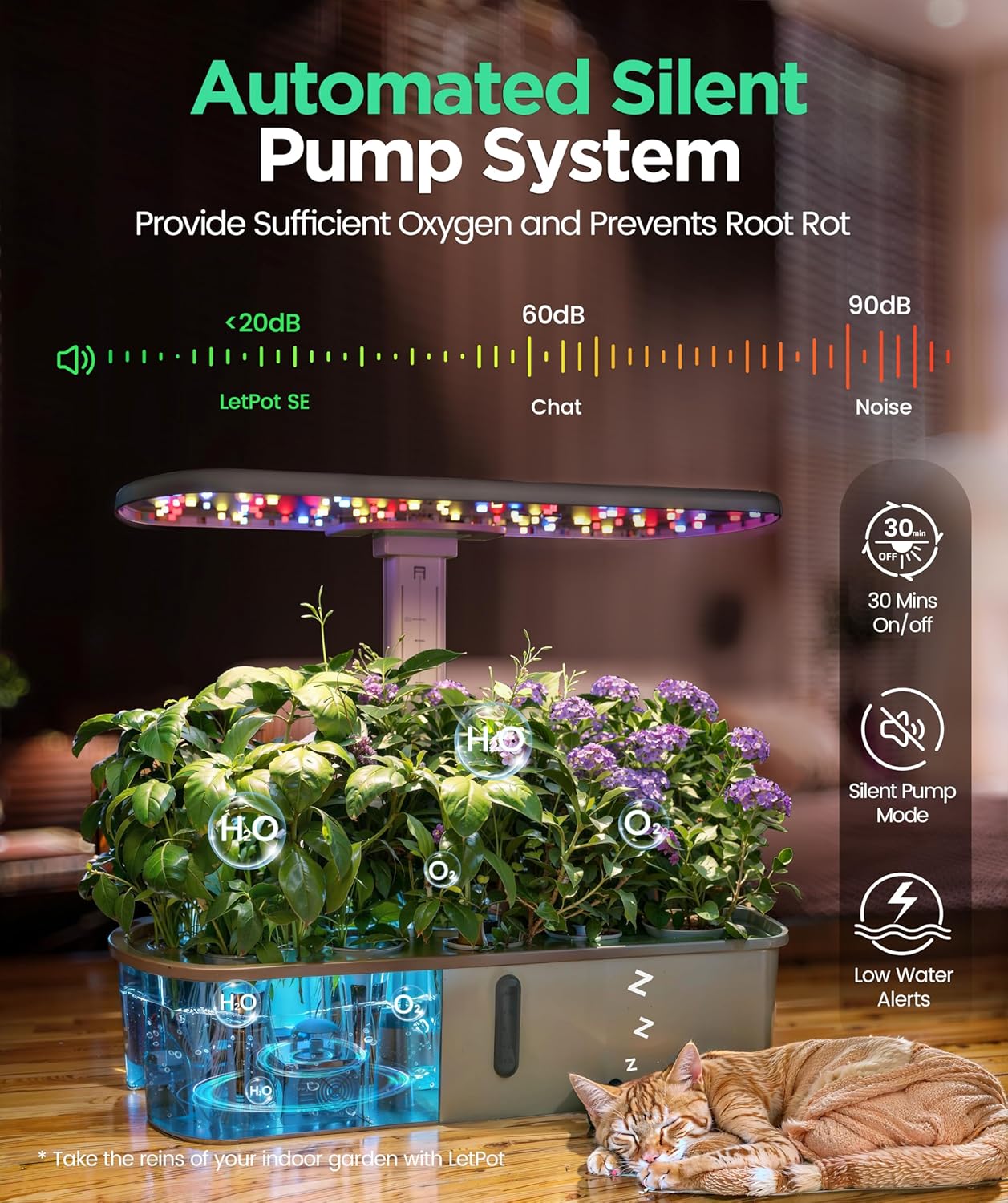 Greenhaus Gardening Indoor Herb Garden with Smart App Management