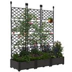 Greenhaus Gardening 3-Pack Modular Planter Boxes with Trellis