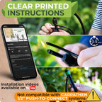 Greenhaus Gardening 100ft Drip Irrigation System Kit with Adjustable Sprinklers for Raised Beds & Gardens