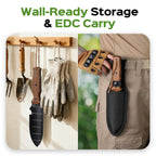 Greenhaus Gardening Premium Hori Hori Garden Knife with Stainless Steel Blade & Protective Sheath