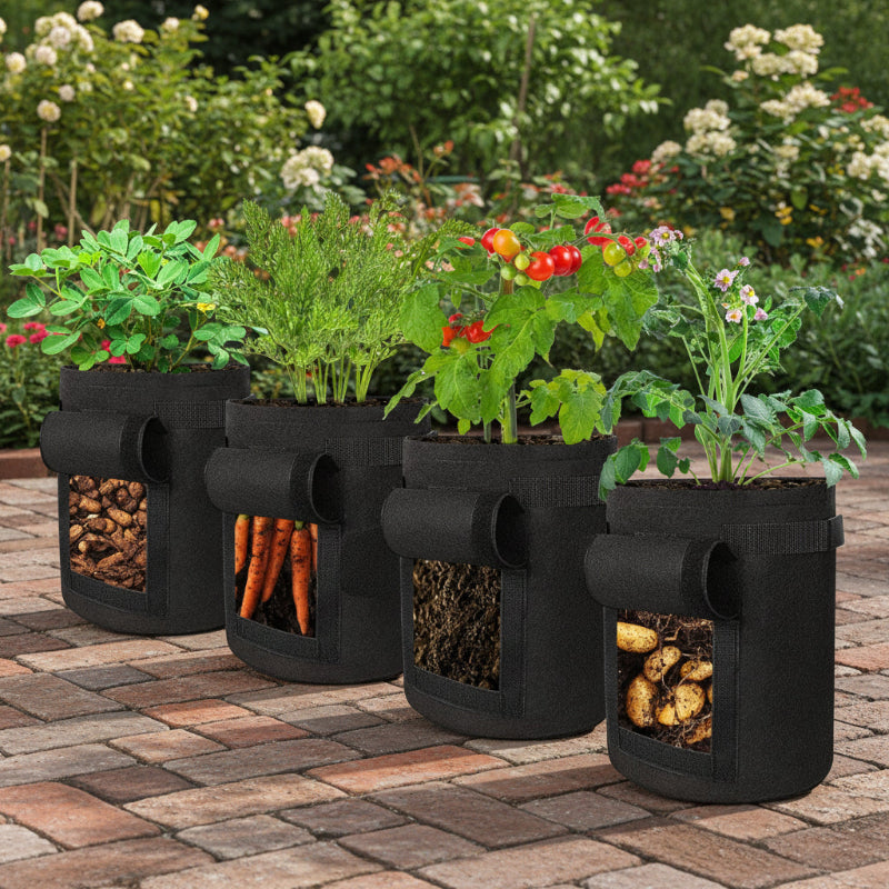 Greenhaus Gardening Heavy-Duty Fabric Grow Bags for Potatoes and Vegetables