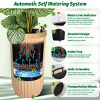 Greenhaus Gardening 23-Inch Self-Watering Tall Planters Set of 2
