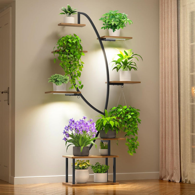 Greenhaus Gardening Indoor Plant Stand with Grow Lights