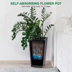 Greenhaus Gardening 23-Inch Self-Watering Tall Planters Set of 2