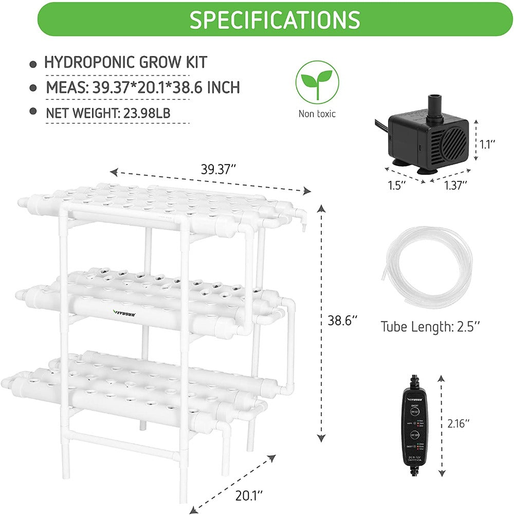 Greenhaus Gardening Indoor Hydroponic Growing System with Circulation Pump