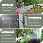 Greenhaus Gardening Heavy Duty 15" Metal Watering Wand with 10 Spray Patterns & Thumb Control
