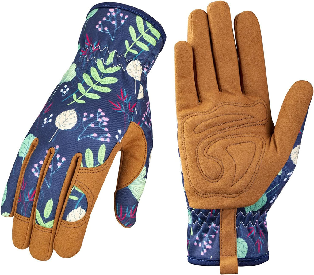 Greenhaus Gardening Women's Leather Gardening Gloves for Planting, Pruning & Weeding