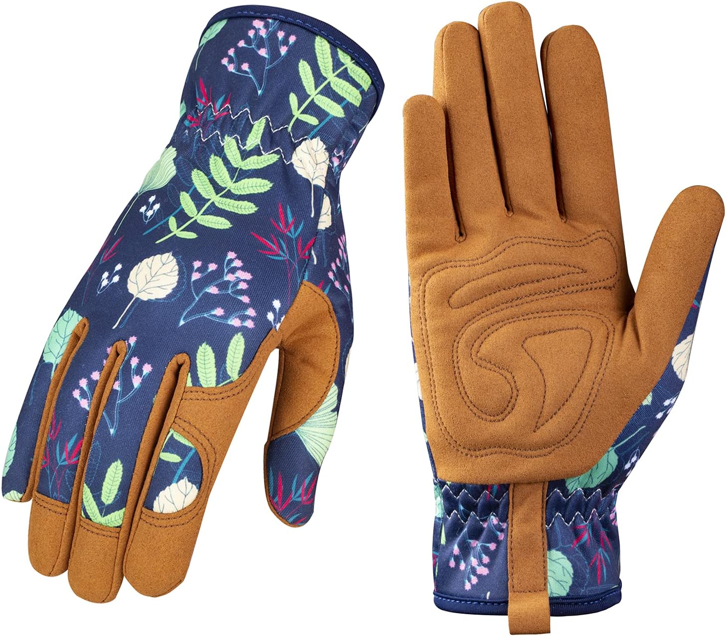 Greenhaus Gardening Women's Leather Gardening Gloves for Planting, Pruning & Weeding