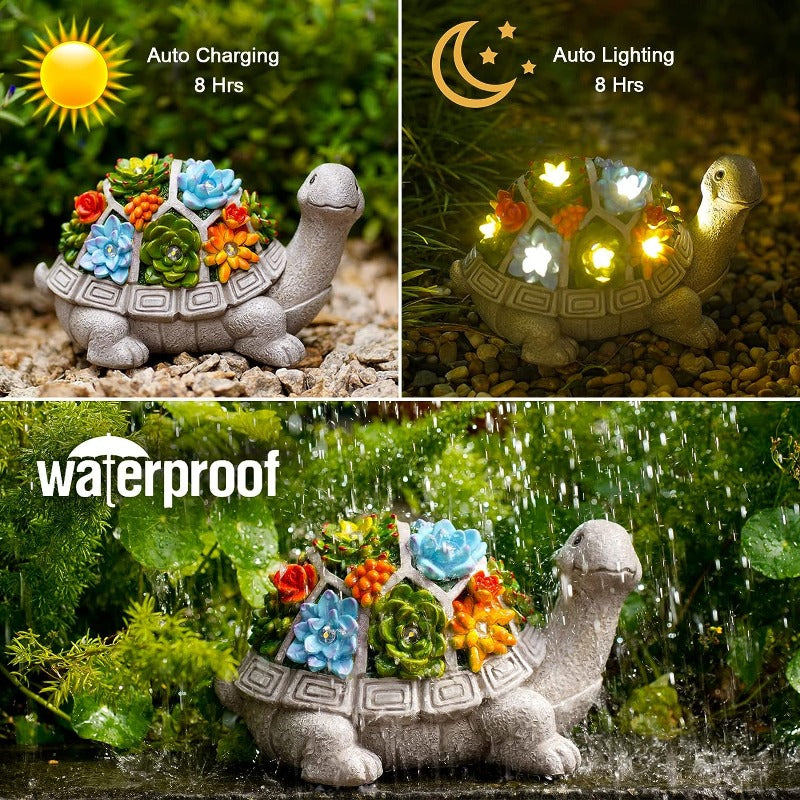 Greenhaus Gardening Solar Garden Statue with LED Light