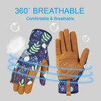 Greenhaus Gardening Women's Leather Gardening Gloves for Planting, Pruning & Weeding