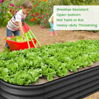 Greenhaus Gardening 2-Pack Oval Galvanized Raised Garden Beds 4.5 x 2 x 1 FT