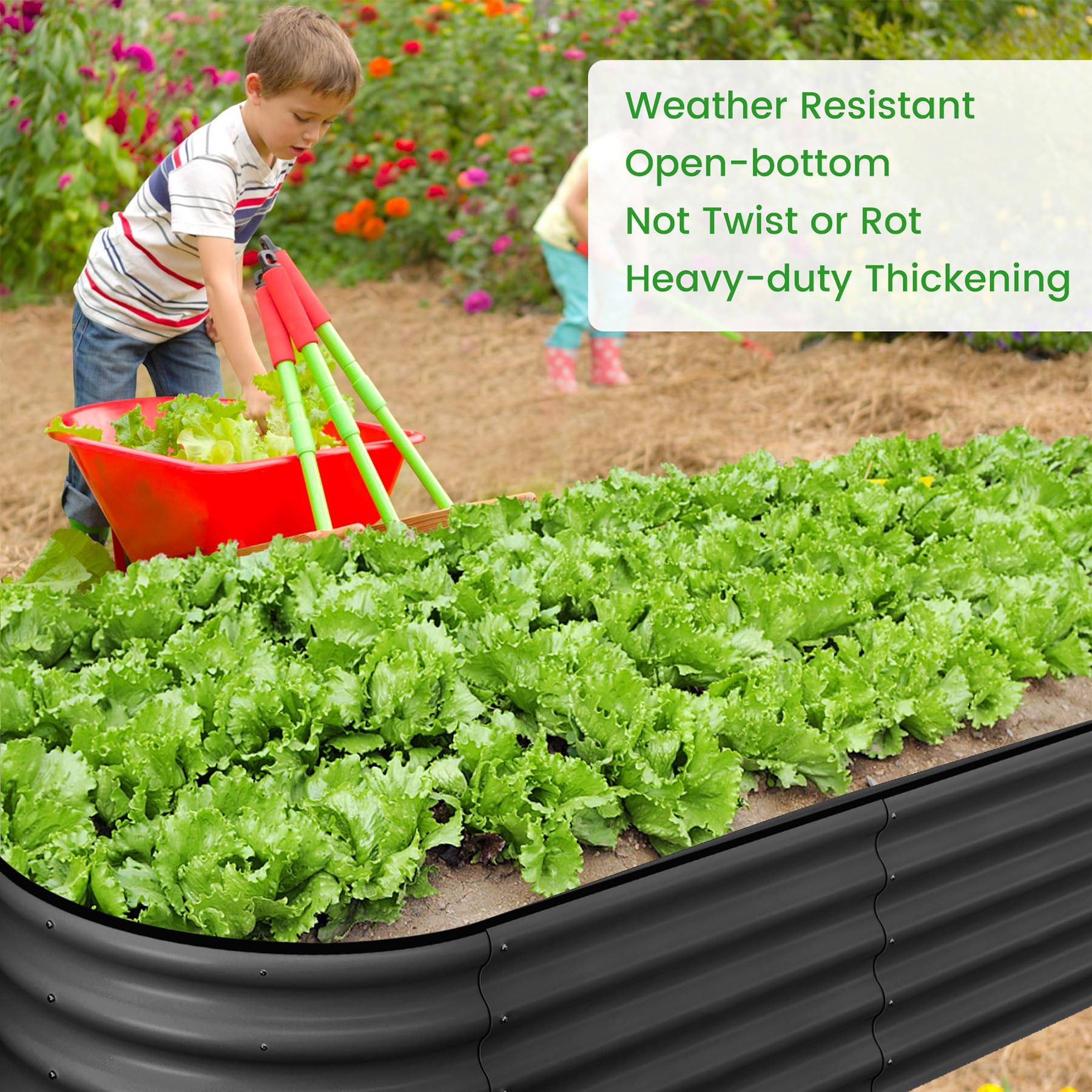Greenhaus Gardening 2-Pack Oval Galvanized Raised Garden Beds 4.5 x 2 x 1 FT