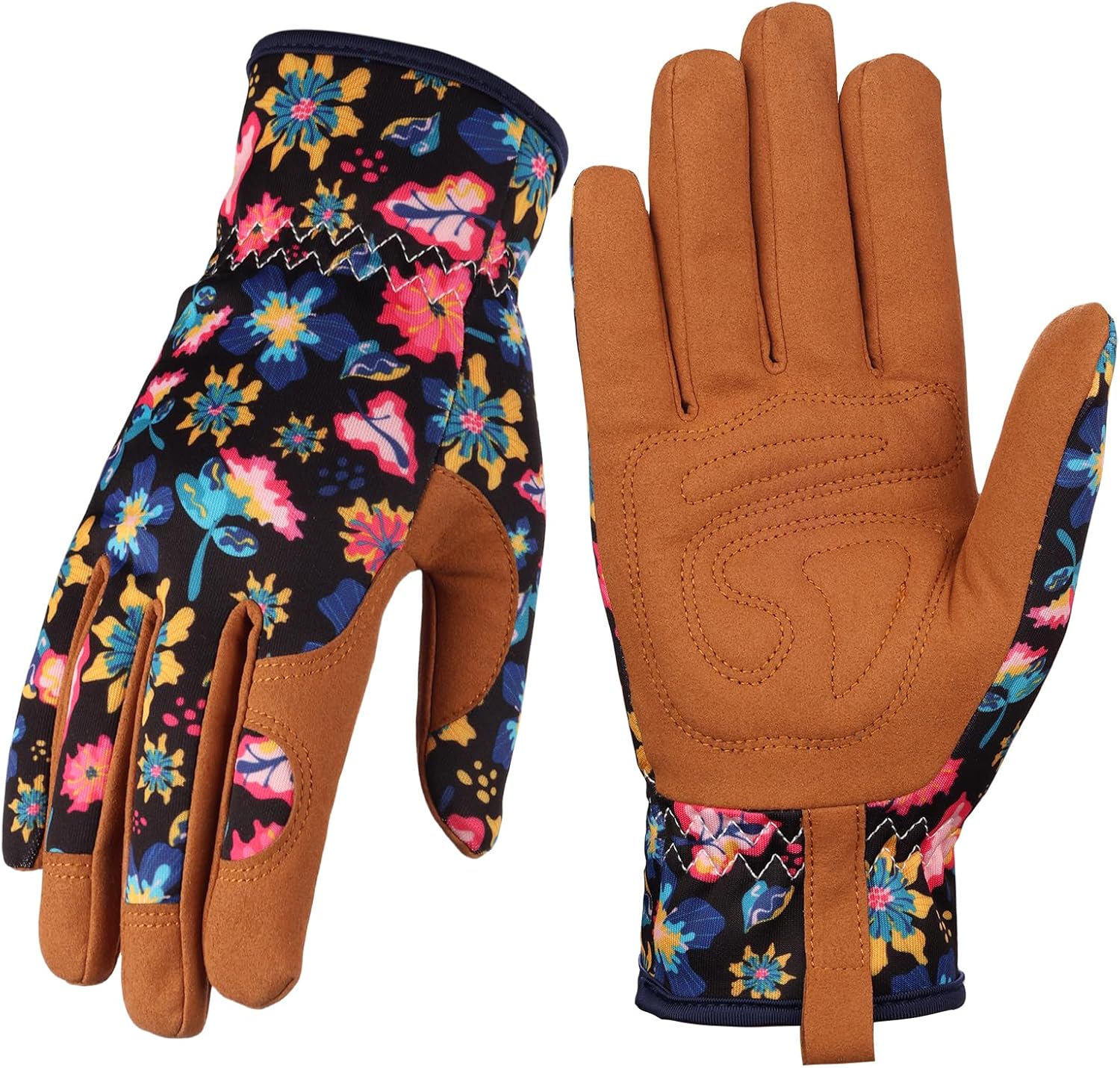 Greenhaus Gardening Women's Leather Gardening Gloves for Planting, Pruning & Weeding