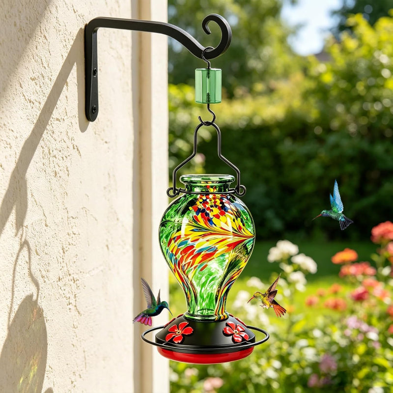 Greenhaus Gardening Glass Nectar Feeder for Hummingbirds
