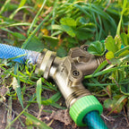 Greenhaus Gardening Nickel Plated Brass Garden Hose Splitter