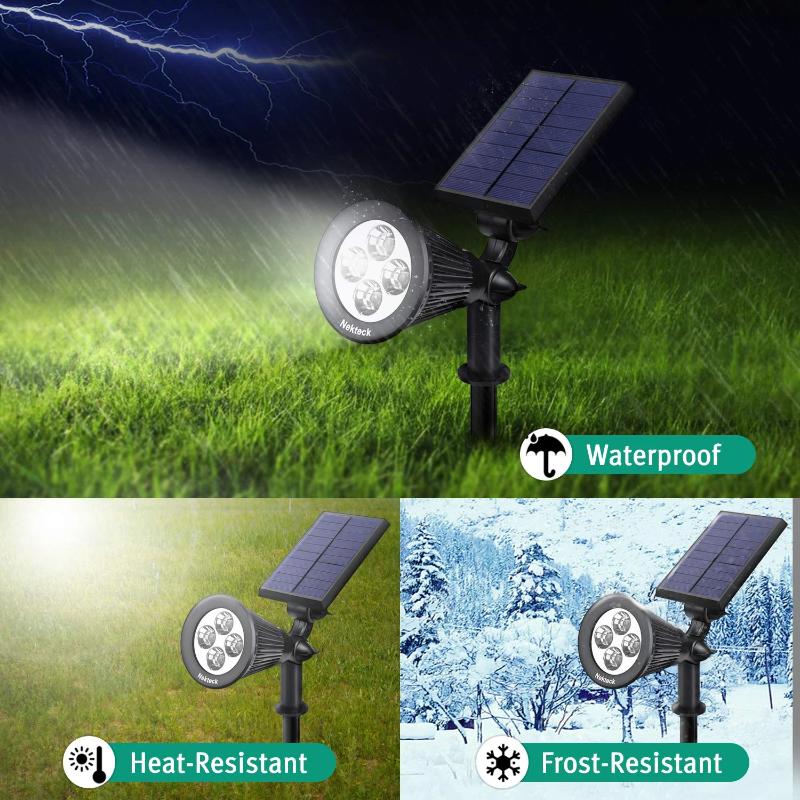 Greenhaus Gardening Solar Spot Lights with Waterproof LED Design