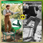 Greenhaus Gardening Foldable Garden Kneeler & Seat with Extendable Legs and Thick EVA Cushion