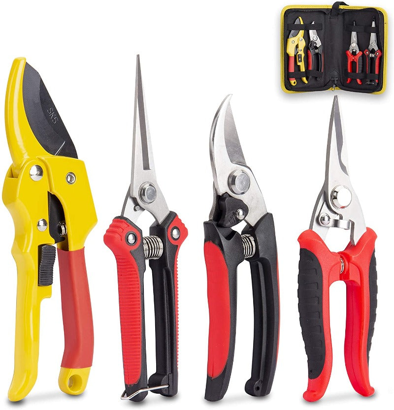 Greenhaus Gardening Professional Bypass Pruning Shears with Stainless Steel Blades