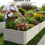 Greenhaus Gardening 2-Pack 8 × 4 × 2 ft Galvanized Raised Garden Beds