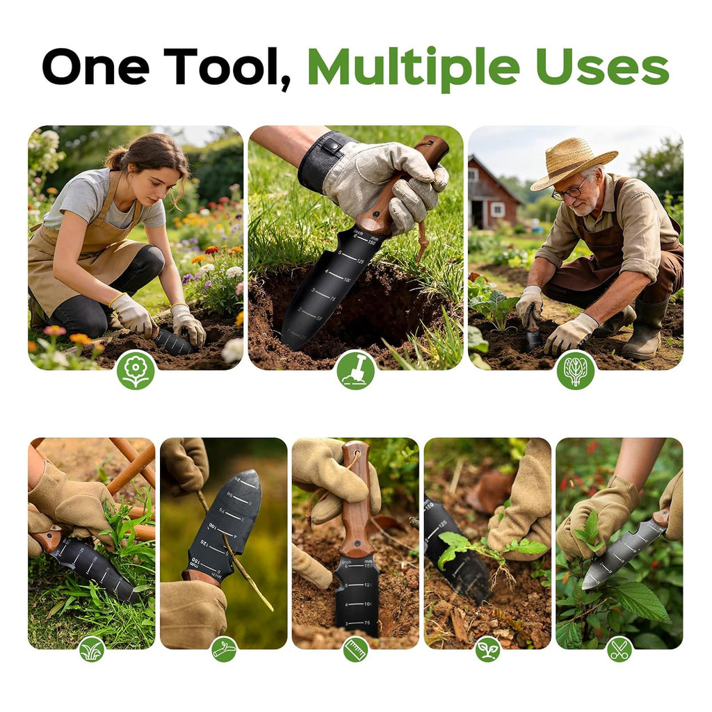 Greenhaus Gardening Premium Hori Hori Garden Knife with Stainless Steel Blade & Protective Sheath