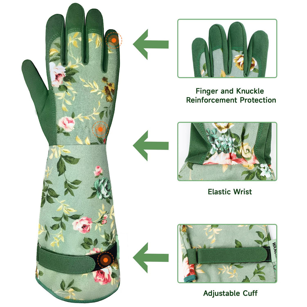 Greenhaus Gardening Long Gardening Gloves for Women with Extended Arm Protection
