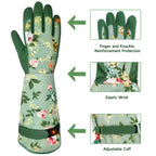 Greenhaus Gardening Long Gardening Gloves for Women with Extended Arm Protection