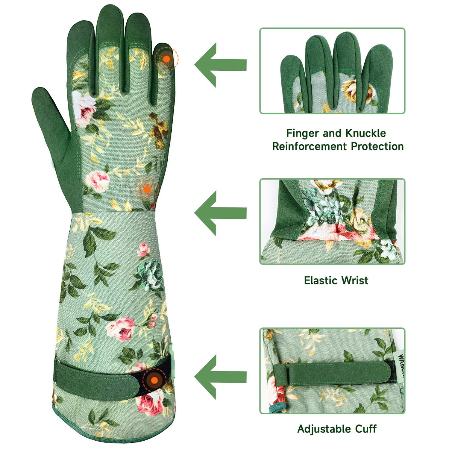 Greenhaus Gardening Long Gardening Gloves for Women with Extended Arm Protection