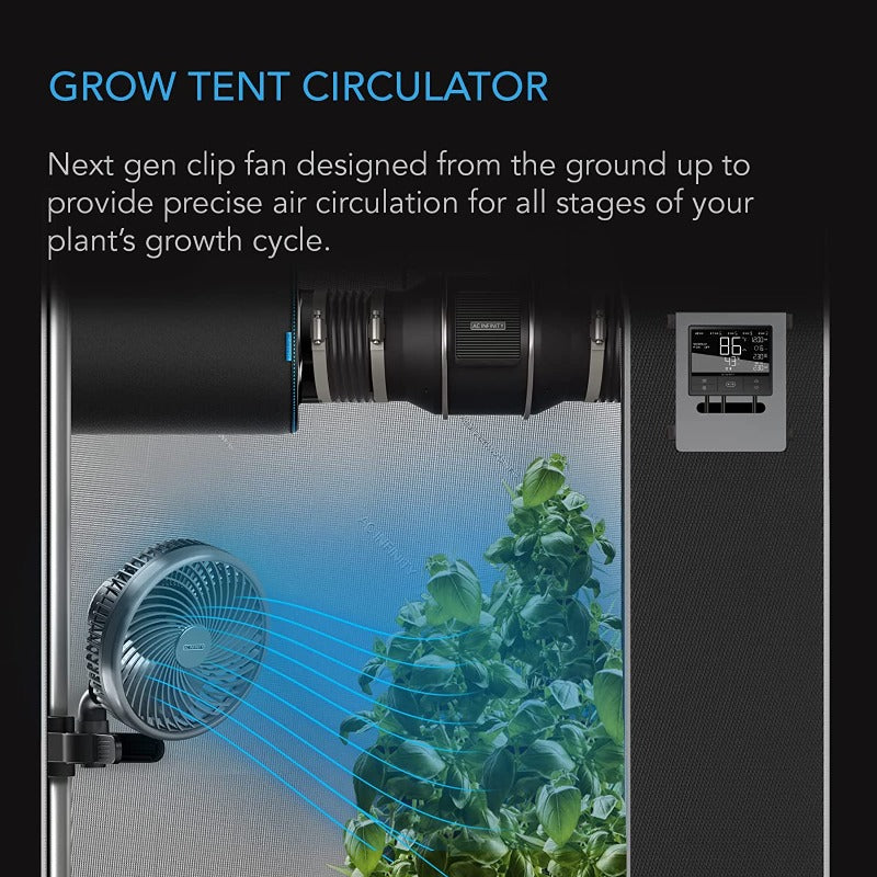 Greenhaus Gardening Clip Fan for Grow Tent Air Circulation