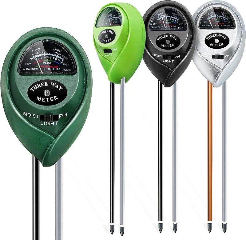 Greenhaus Gardening 3-in-1 Soil Moisture Meter with pH and Light Tester