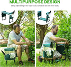 Greenhaus Gardening Foldable Garden Kneeler & Seat with Extra-Wide EVA Pad and Dual Tool Pouches