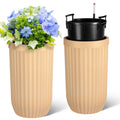 Greenhaus Gardening 23-Inch Self-Watering Tall Planters Set of 2