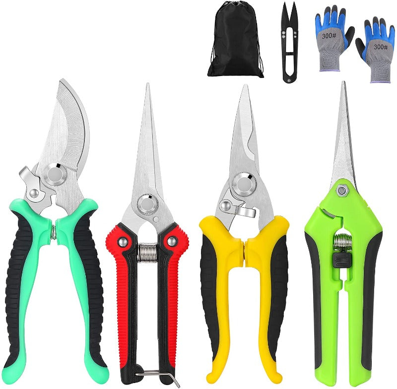 Greenhaus Gardening Professional Bypass Pruning Shears with Stainless Steel Blades