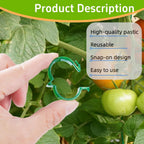 Greenhaus Gardening Reusable Plant Support Clips for Tomatoes & Climbing Plants, 100 PCS
