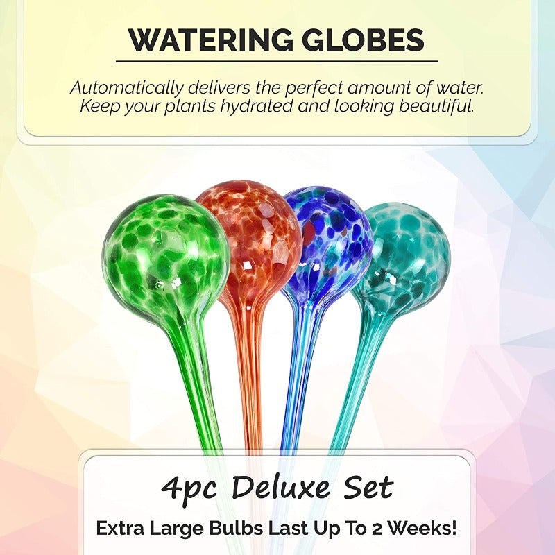 Greenhaus Gardening Decorative Glass Watering Globes for Office and Garden Plants