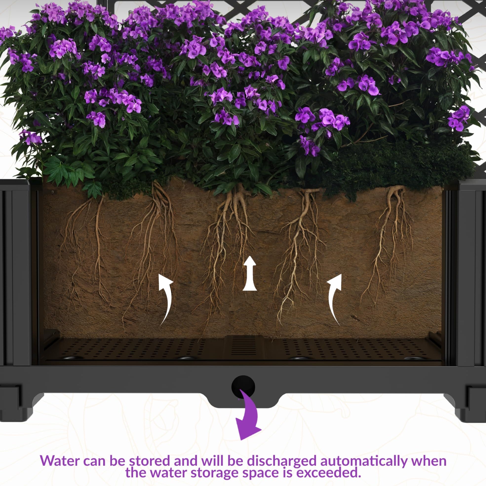 Greenhaus Gardening 3-Pack Modular Planter Boxes with Trellis