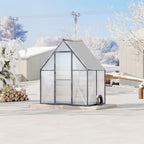 Greenhaus Gardening Aluminum Polycarbonate Greenhouse for Outdoor Gardening