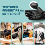 Greenhaus Gardening Heavy-Duty Black Nitrile Gloves, 6 Mil, Latex-Free, 100 Count