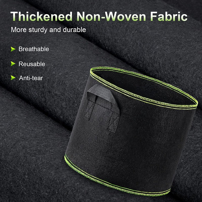 Greenhaus Gardening Reinforced Fabric Grow Bags for Vegetables and Flowers