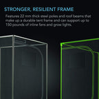 Greenhaus Gardening 24" x 24" Grow Tent for Two Plant Setups